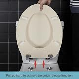 Angel Shield Creamy White Oak Antibacterial Toilet Seat Soft Close Quick view 4