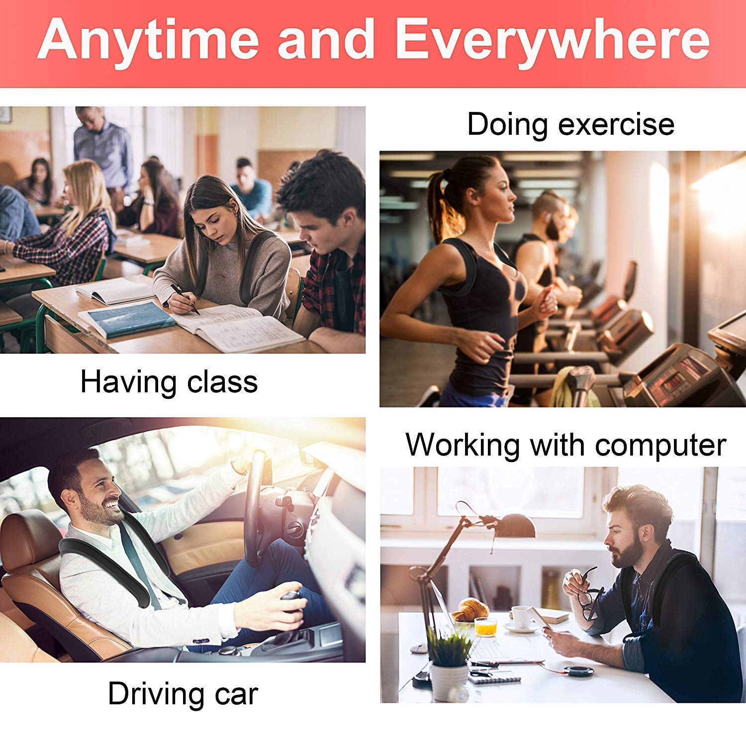 Posture Corrector for Women Men, Adjustable Upper Back Corrector Brace for Clavicle Support and Pain Relief from Neck, Back & Shoulder, Posture Trainer and Straightener