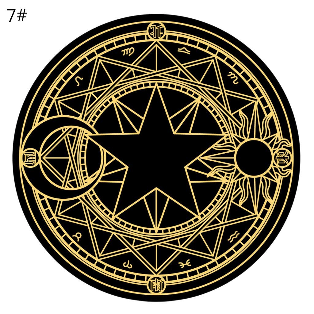 60 cm Mantel de Tarot MYA 1 Mantel de Tarot Redondo de Pentagrama para