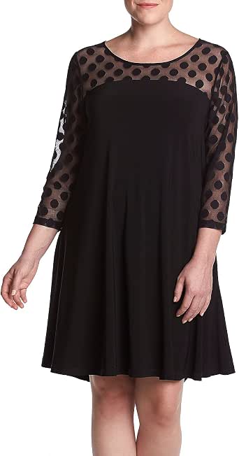 nina leonard polka dot dress