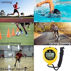 FCXJTU Simple Digital Sports Stopwatch Timer, No
