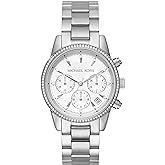 Michael Kors Bryant Chronograph Women's Watch, Stainless Steel and Pavé Crystal Watch for Women