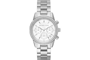 Michael Kors Ritz Women's Watch, Stainless Steel and Pavé Crystal Watch for Women