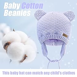 BAVST Baby Beanie Hat for Winter with Earfalp Cute