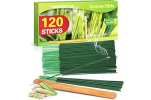 LASENTEUR Citronella Incense Sticks, 120 Sticks Lemongrass Scented Sticks Made with Natural Ingredients, for Outdoor Patio Garden Camping Fishing BBQ