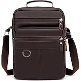 ZZNICK Leather Messenger Bag for Men Large Business Travel Briefcase Crossbody Handbag Man Purse Sling Shoulder Bag