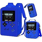 School Backpack for Boys,3pcs Gamer Boys Backpack with Lunch Box Set for Kids Children Teens Elementary Middle School,17" Large Capacity Student Bookbag & Multifunctional Video Game Travel Bag