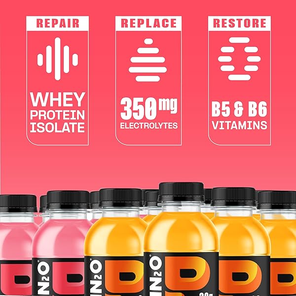 PROTEIN2O HYDRATION DRINK – 2-IN-1 LIQUID CLEAR WHEY PROTEIN ISOLATE AND ELECTROLYTE DRINK – 20G PROTEIN, VITAMINS B5, B6 – POST-WORKOUT RECOVERY – 16.9 FL OZ – 12 COUNT VARIETY PACK