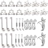 SUNNYCLUE 1 Box 60Pcs Golf Charms Golf Charm Bulk Sport Club Cart Sports Pendants for Jewelry Making I Love Golfer Earrings Necklace Bracelet Keychain DIY Supplies Adult