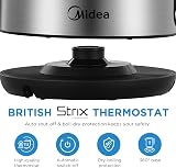 Midea Electric Kettle 3000W 1.7L Stainless Steel LED Indicator Dry Burn Protec view 4