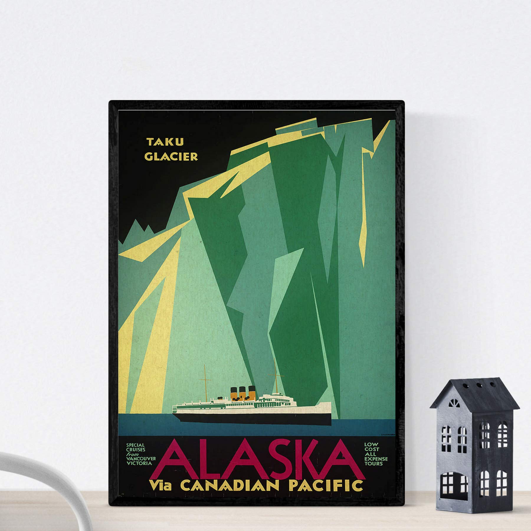 Nacnic Vintage Poster Vintage poster. Iceberg in Alaska. A4 size