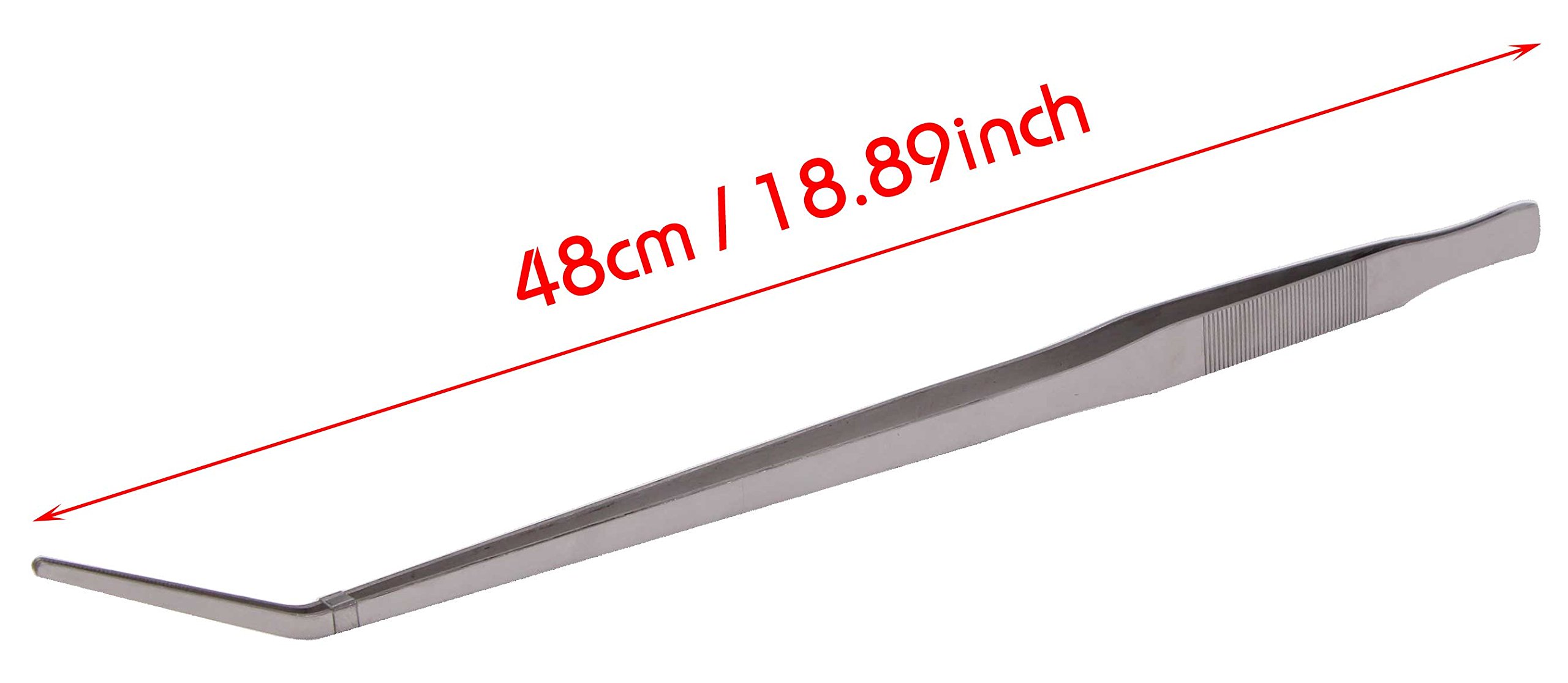 Extra Long Tweezers 18.9 Inch Stainless Steel Feeding Tongs