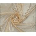 MDS Pack of 5 Yard Sheer Organza Fabric for Wedding Party Home Event Banquet Decorations, Backdrop Curtain Craft Dress Sewing Fashion DIY Crystal Organza Tulle Fabric Bolt 44” Wide - Champagne Gold