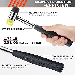 Small Rubber Mallet Hammer Tool - 25mm Non Marring