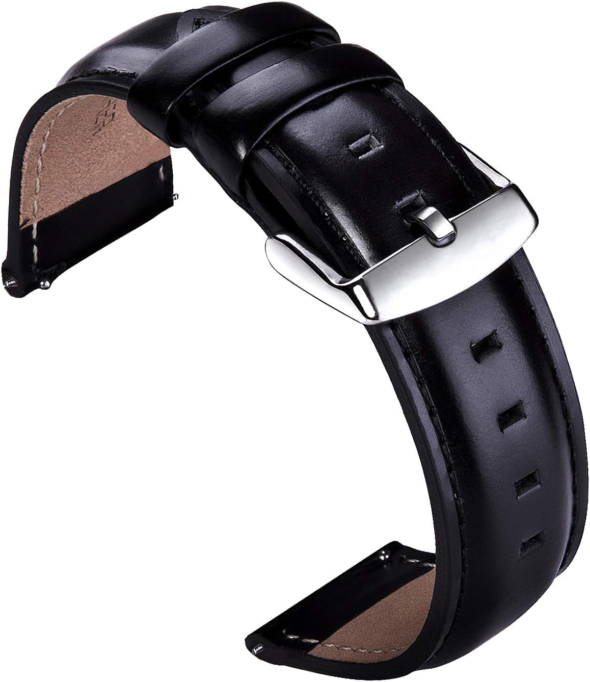 VIQIV Leather Watch Band Quick Release Wrist Straps Accessories 18mm 20mm 22mm Replacement for Fossil Q/Samsung Gear S3 Classic/Frontier Smart Watch for Men