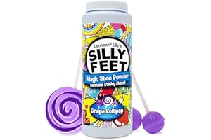 Magic Shoe Deodorizer Powder, 8 Oz Foot Odor Eliminator for Smelly Feet & Shoes, Strong Odor Control for Kids, Grape Lollipop