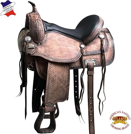 Amazon Com Hilason 15 Western Horse Saddle American Leather