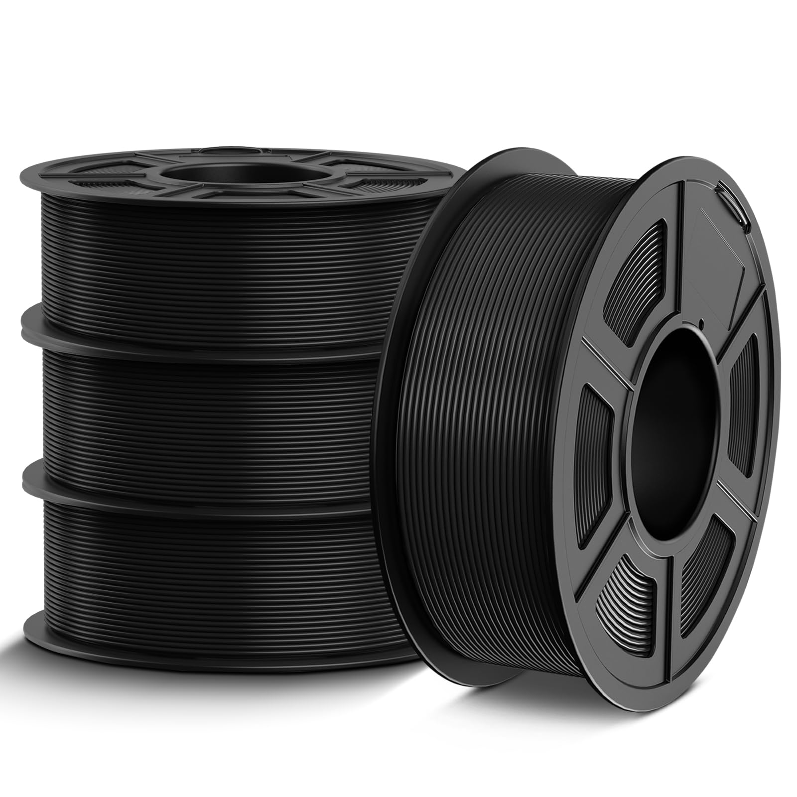 Photo 1 of **ONLY 2**
TECBEARS PETG Filament 1.75mm, 3D Printer Filament PETG Black Bundle, Strong Toughnes, 4 * 1KG(1320M) Filament High Precision, Dimensional Accuracy ±0.02mm, 4 Packs of Black