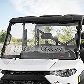 KEMIMOTO 2-IN-1 Vented Windshield Compatible with Ranger 1000, Sliding Scratch Resistant Front Windshield Compatible with Polaris Ranger XP 900/Crew, Ranger XP 1000/Crew, Ranger 1000/Crew 2014-2026