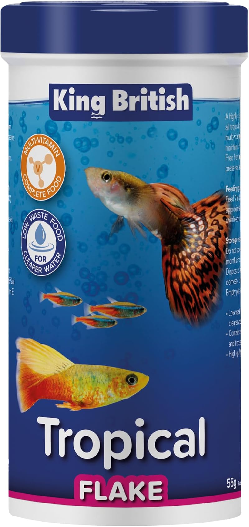 King British Tropical Fish Flake 55g Multi-Vitamin Complete Food