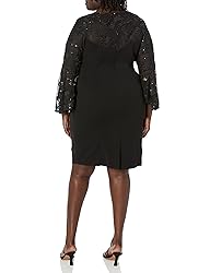 Alex Evenings Women's Plus Size Short Shift Dress