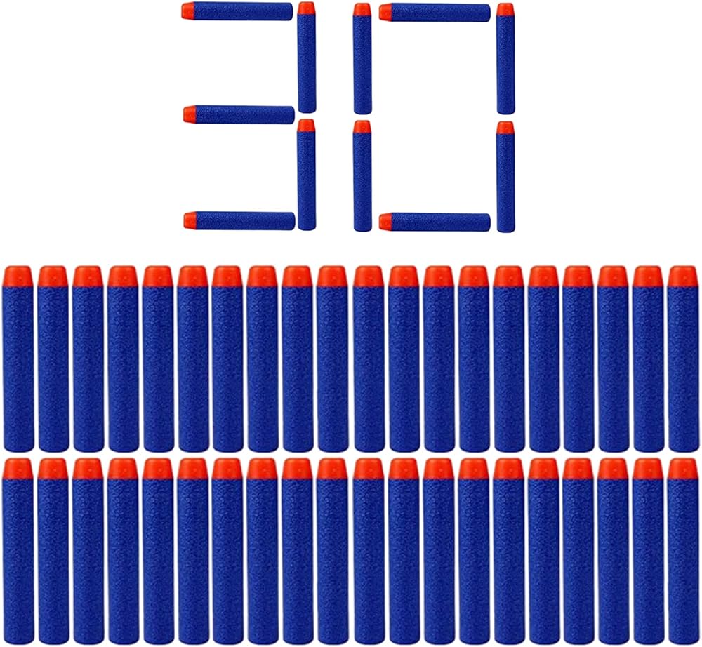 YAAVAAW Mega Darts 30pk Red Foam Bullets for Nerf N-Strike Elite Mega Series