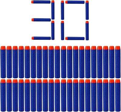 YAAVAAW Mega Darts 30pk Red Foam Bullets for Nerf N-Strike Elite Mega Series