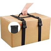 67 Inches Box Carrying Strap with Handle to Safely Move Heavy Boxes | Extra-Long Adjustable Heavy-Duty H-Shaped Straps with Organizer Clip, Handheld Belt Designed for Easy Lifting Large Luggage