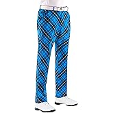 Royal & Awesome Mens Golf Pants, Golf Pants Men Relaxed Fit, Plaid Pants Men