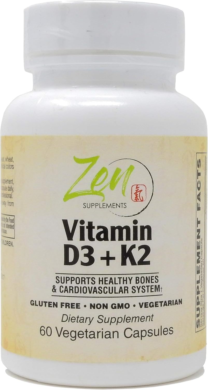 Zen Supplements Vitamin D3 + K2 (MK7) 60Caps