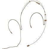 Double Earhook Headset Microphone w/ 4 pin Mini XLR for Audio Technica Wireless