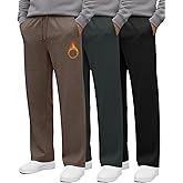 Oakgarden 3 Pack Men's Sweatpants Fleece Open Bottom Athletic Lounge Pants Baggy Casual Drawstring Gym Joggers with Pockets