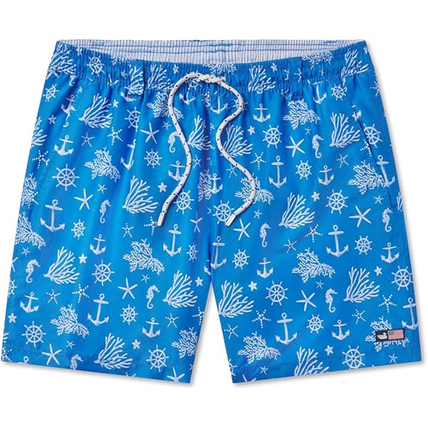 Southern Marsh Dockside Swim Trunks - Seersucker Gingham Quick-Dry Shorts