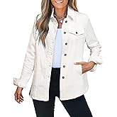 luvamia 2026 Jean Jackets for Women Fashion Denim Jacket Western Oversized Shacket Jacket Button Up with Pockets