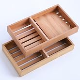Woho 2pcs Spanish Cedar Cigar Tray with Adjustable Divider &amp;12 Count Sheets | Open Cedar Cigar Trays with Scent for Cigar Organization/Storage/Aging, Cigar Tray for Large Cigar Humidor/Box(12"X7"X1.57")