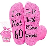 HAPPYPOP Birthday Gifts for Her - Funny Birthday Socks for 40 60 70 Year Old Women in Pink
