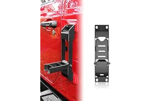 ROADER Wrangler Door Hinge Step Folding Foot Pedal for Jeep Wrangler 2007-2024 JK JKU JL JLU & Gladiator JT 2018-2024，Folding Foot Pedal Rooftop Access No Drilling-1 Piece (Not fit 2021 Gladiator)