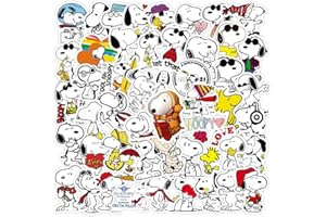 50pcs Sno Stickers, Cute Cartoon Dog Stickers Packsfor Boys Girls Teens, Waterproof Vinyl Classic Manga Characters Decals for