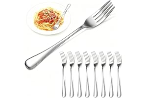24 PCS Dinner Forks, Stainless Steel Forks Silverware Set, Silver Cutlery Set for Home, Restaurant, Dishwasher Safe (8 inch, 
