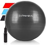 Expansive Living Anti Burst Exercise Ball -2,000lb STATIC STRENGTH STABILITY, PROFESSIONAL GRADE. Balance Ball | Fitness Ball | Physio Ball | Swiss Ball | Yoga Ball | Birthing Ball | Office Ball Chair