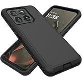 for Motorola Edge 2025 Case, Heavy Duty Defender Case Dustproof Shockproof Protection 3 in 1 Rugged Cover for Motorola Moto Edge 5G 2025 (Black)