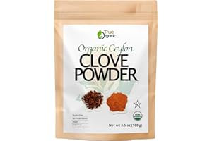 True Organic Ceylon Ground Cloves, 3.5 ounces, Organic Clove Powder USDA Organic & Kosher Certified, Non-GMO, Fresh Ground Cloves, Pure Ceylon Premium Quality.