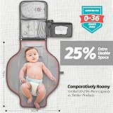 Lifefluent Portable Baby Changing Mat Travel Change Mat Grey 70x56cm view 4