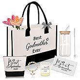 LACGO Godmother Proposal Gift, Will You Be My Godmother, Gift Set with Glass Cup Bracelet Scented Candle for Godmom from Godchild for Mother's Day Christmas Birthday Baptism(Set of 8)