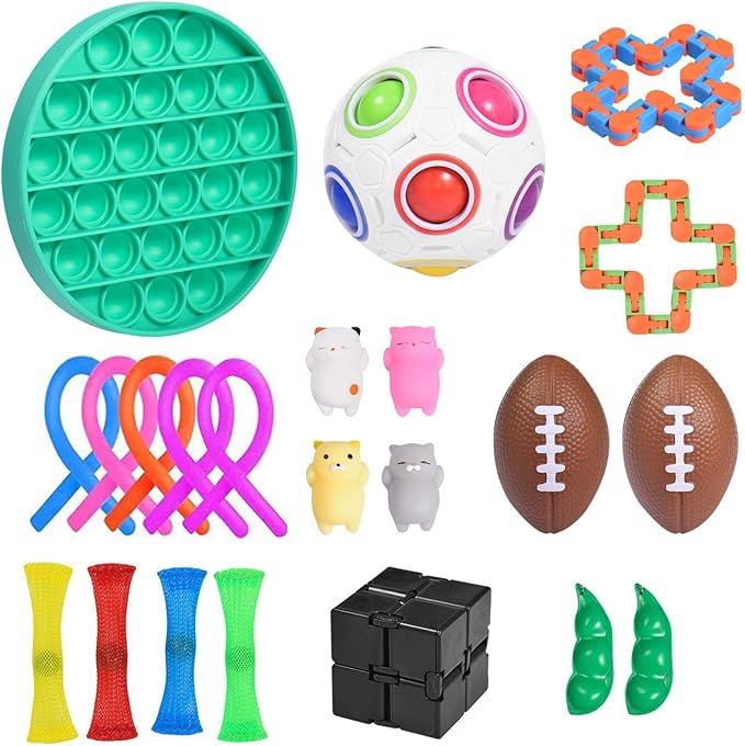 Sensory Toy Set, 22 Pack Fidget Sensory Toy Set Stress Relief Toys for