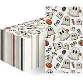 Horaldaily 100Pcs Halloween Paper Napkins, Horror Pumpkin Ghost | Halloween Theme, for Party Dinner Lunch Kitchen Bathroom, Disposable Decorative Guest Hand Towels