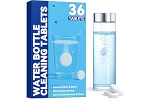 Water Bottle Cleaning Tablets, 36PCS Bottle Cleaner Tablets for Stainless Steel, Thermos, Hydration Bladder, Coffee Mug, Remo