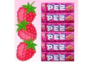 V RIVER FINN Pez Candy Refill Rolls, (25 Count) Choose Your Favorite Flavor! (Raspberry)