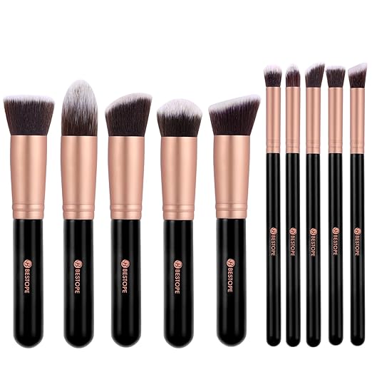 title=BESTOPE 10 Pezzi Pennelli Trucco Kabuki Professionale Set Pennelli per Make Up