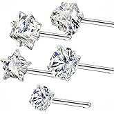 Carperton 14k Gold Plated Nose Rings Studs for Women 316L Surgical Steel Nose Piercings 22g/20g/18g Gauges 1.5mm/2mm/2.5mm/3mm/3.5mm/4.5mm Sizes